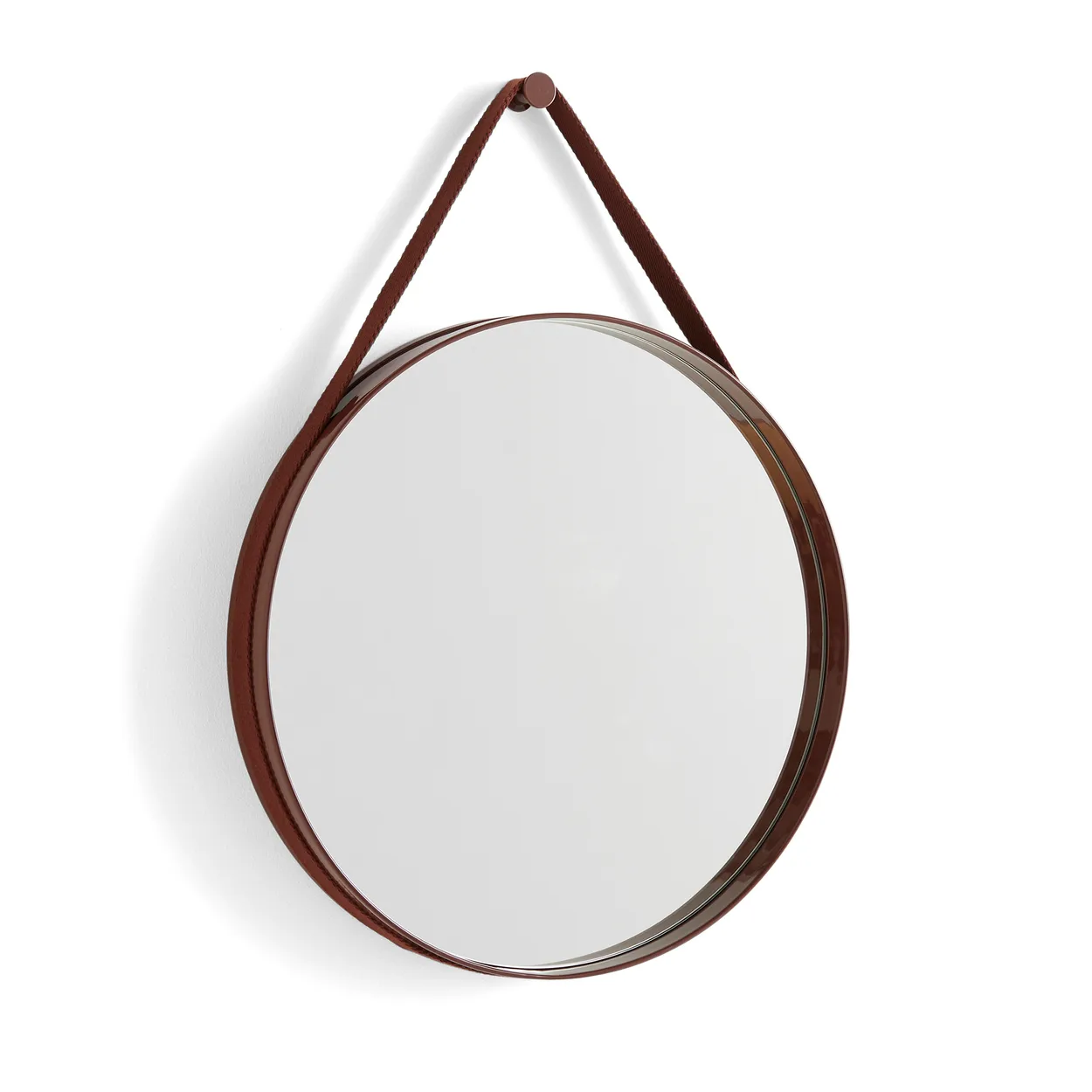 HAY Strap Mirror Dark brown | Scandinavian Design | Wall mirrors | Brown