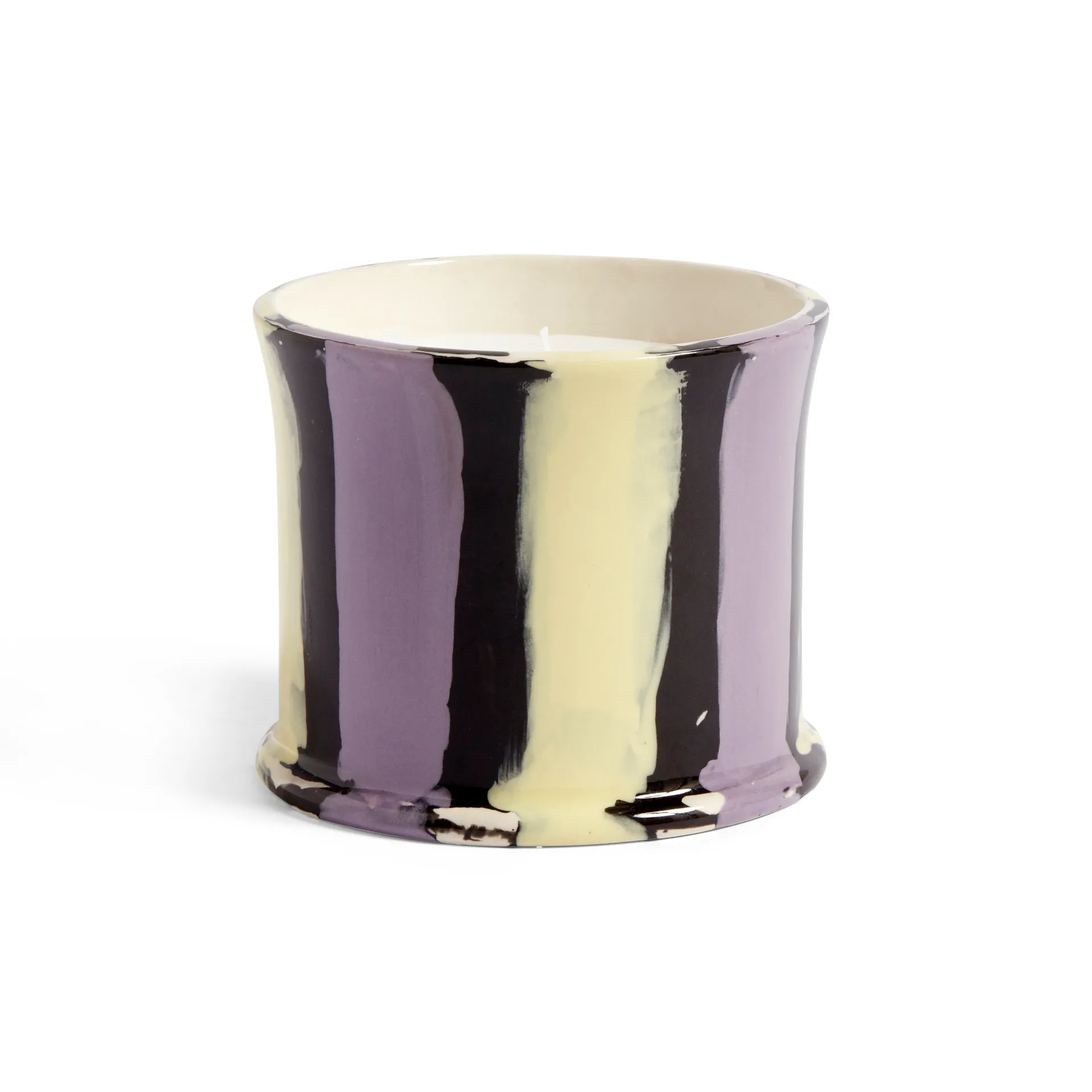 Stripe scented candle, fig leaf HAY