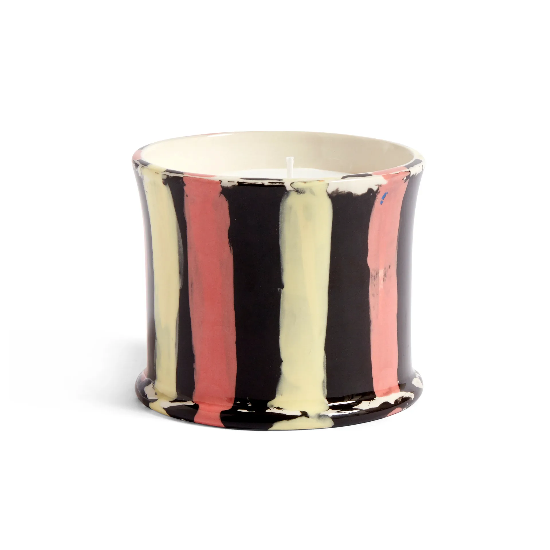 Stripe scented candle, orange flower HAY