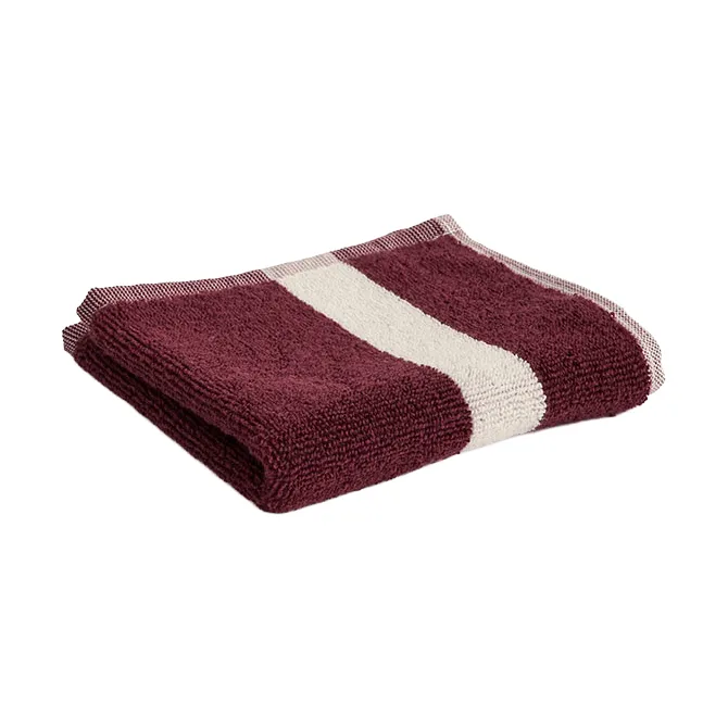 Stripe towel, Burgundy, 30x30 cm HAY
