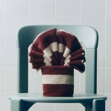 Stripe towel - Burgundy, 40x60 cm - HAY