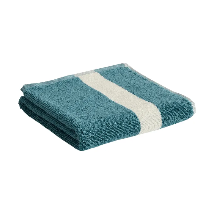 Stripe towel - Petrol blue, 40x60 cm - HAY