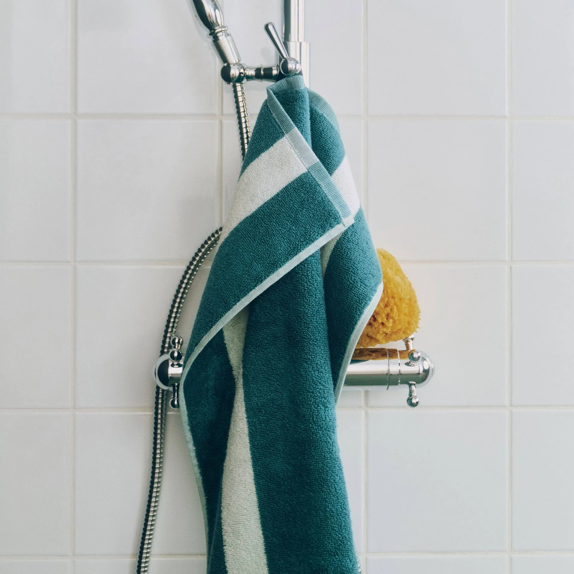 Stripe towel, Petrol blue, 40x60 cm HAY