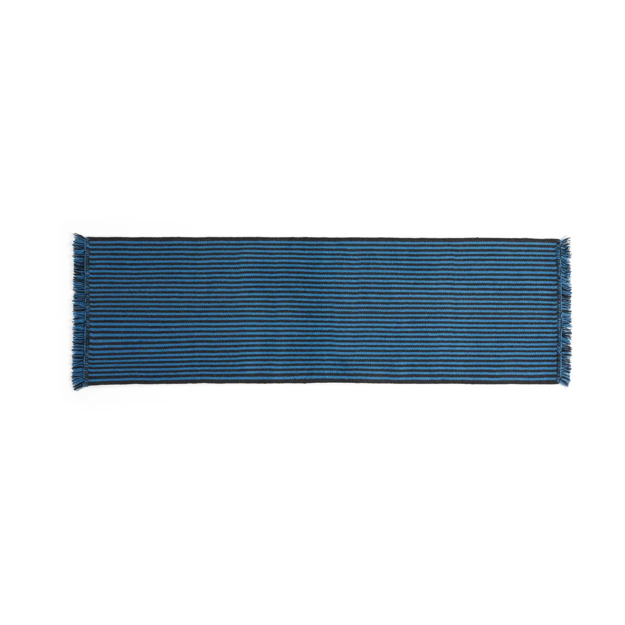 HAY Stripes and Stripes rug 60x200 cm Blue | Scandinavian Design | Woven cotton rugs | Blue