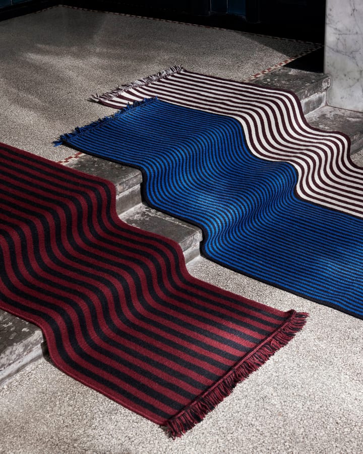 Stripes and Stripes rug  60x200 cm - Blue - HAY
