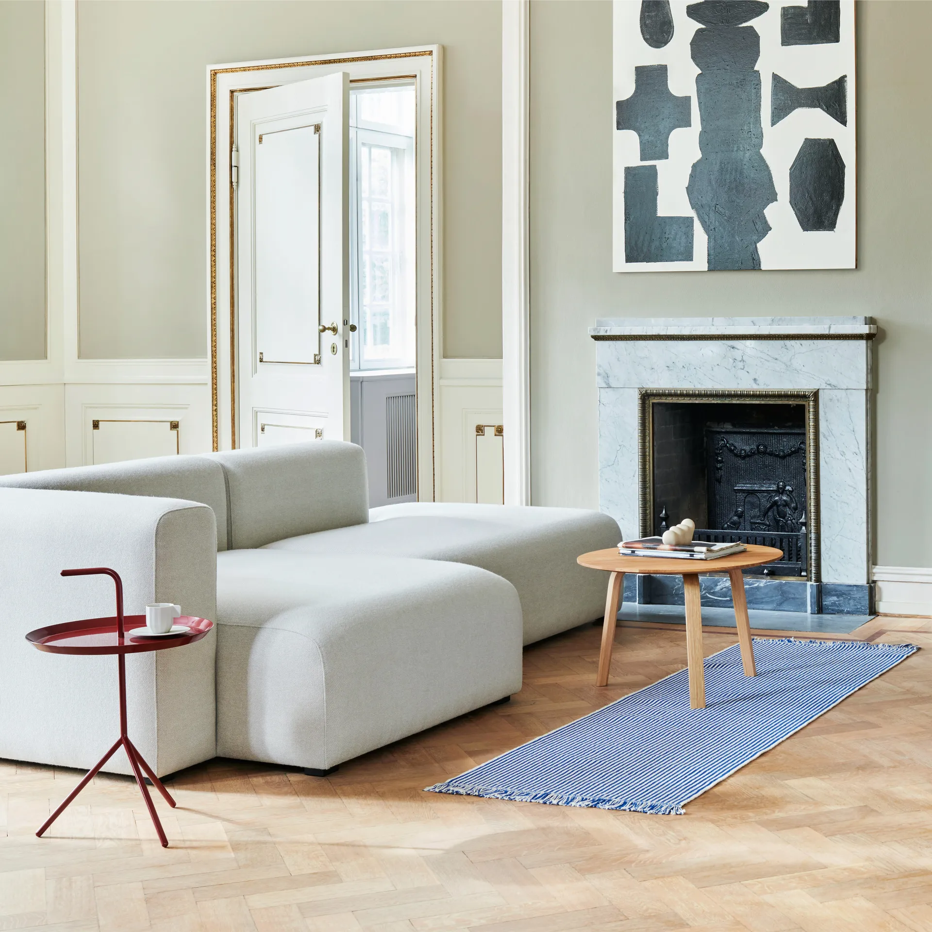 Stripes and Stripes rug 60x200 cm, Bluebell ripple HAY