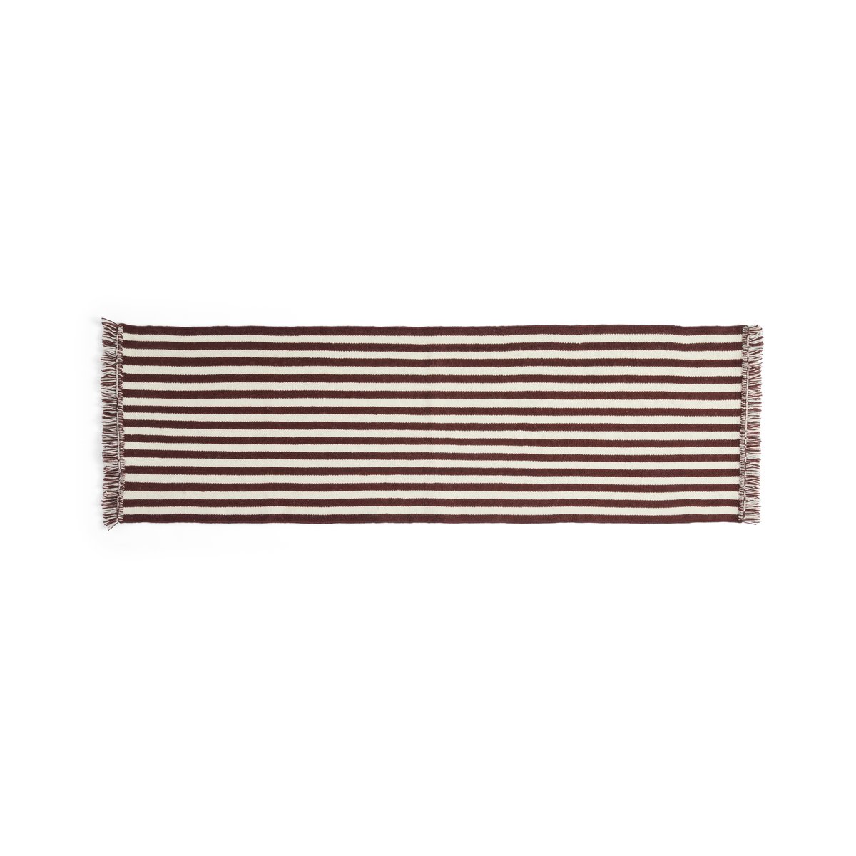 HAY Stripes and Stripes rug 60x200 cm Cream | Scandinavian Design | Woven cotton rugs | White