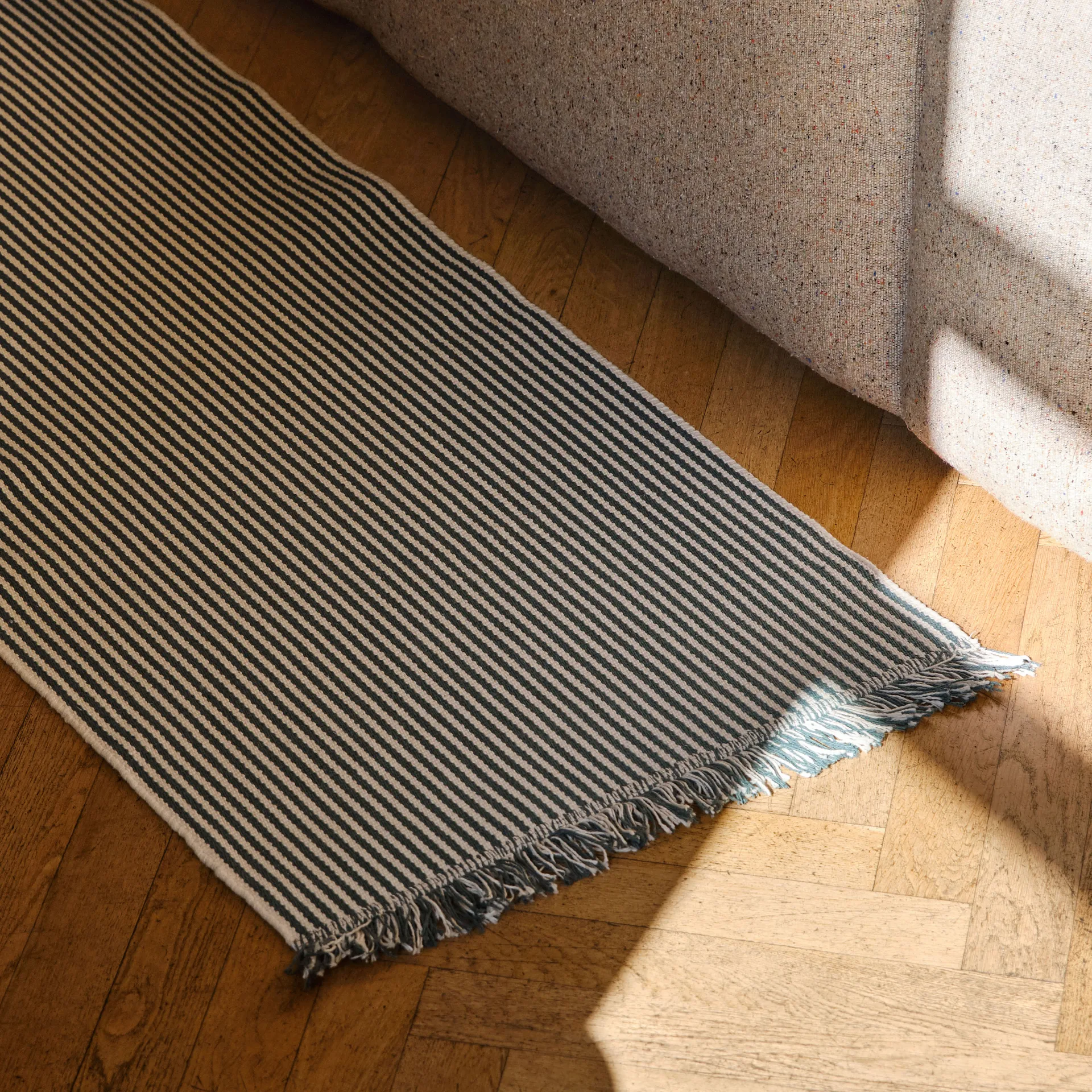 Stripes and Stripes rug 60x200 cm, Cucumber green HAY