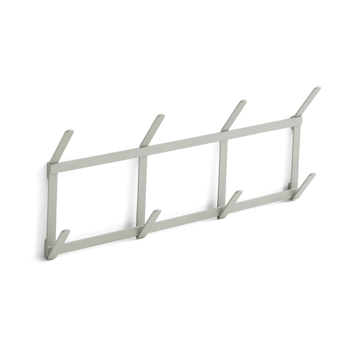HAY Tape coat hook Small metallic grey | Scandinavian Design | Clothes racks, coat stands & hangers | Grey