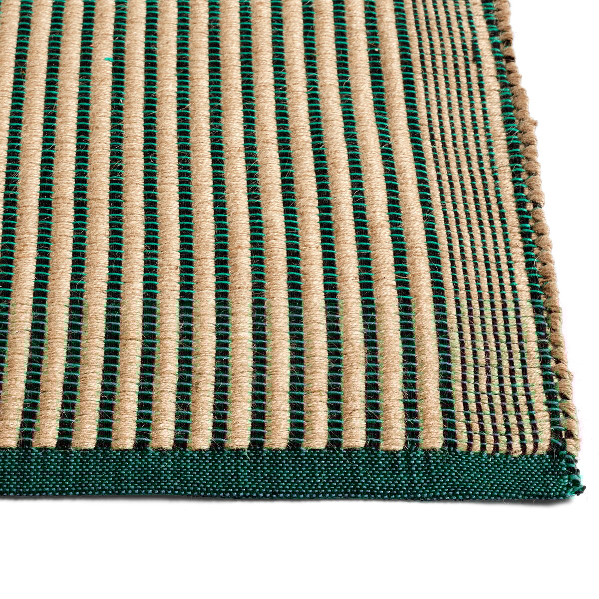 HAY Tapis rug 170x240 cm Black-green | Scandinavian Design | Woven cotton rugs | Green