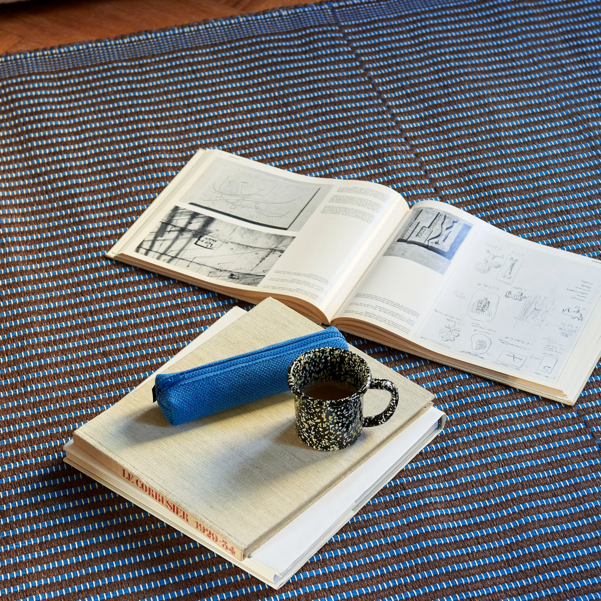 Tapis rug 170x240 cm, Chestnut-blue HAY