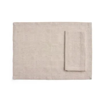 Tavolo placemat/napkin 4-pack - Soft beige - HAY