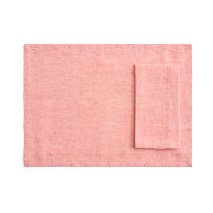 Tavolo placemat/napkin 4-pack - Soft coral - HAY