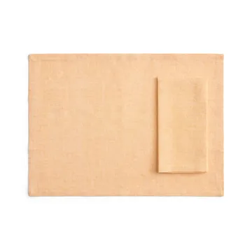 Tavolo placemat/napkin 4-pack - Soft orange - HAY