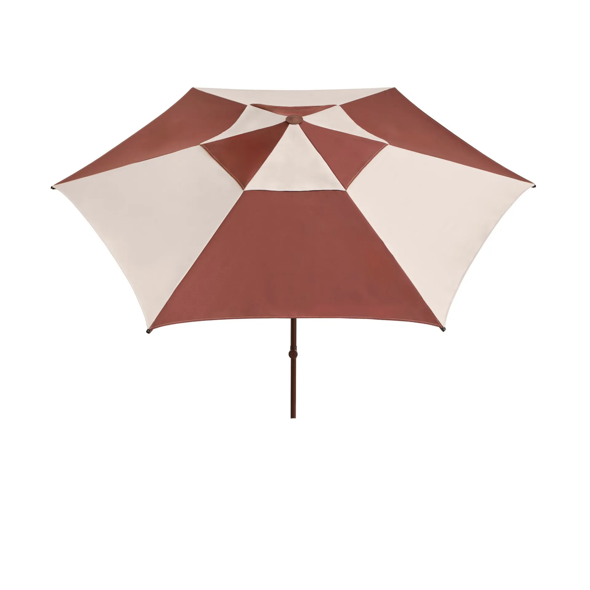 Terrazza Hexagon parasol, Off-white-burgundy HAY