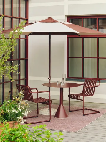 Terrazza Hexagon parasol - Off-white-burgundy - HAY