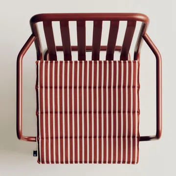 Terrazza seat cushion - Terracotta bold stripe, 40x40 cm - HAY