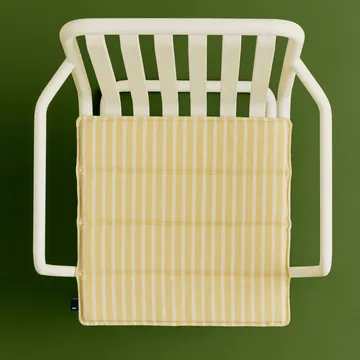 Terrazza seat cushion - Yellow bold stripe, 40x40 cm - HAY