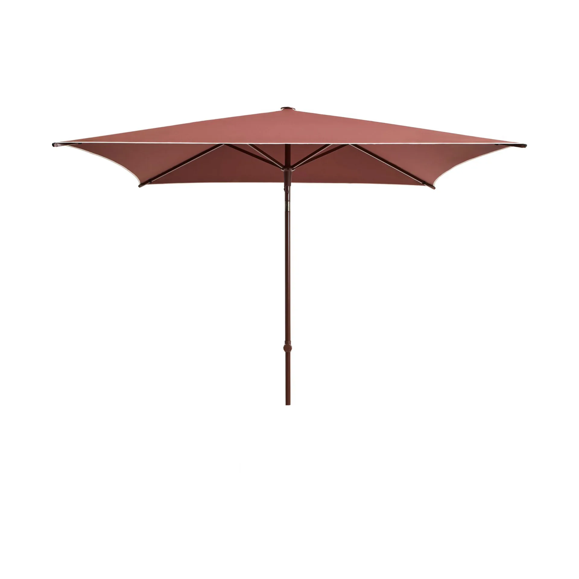 Terrazza Square parasol, Off white-burgundy HAY