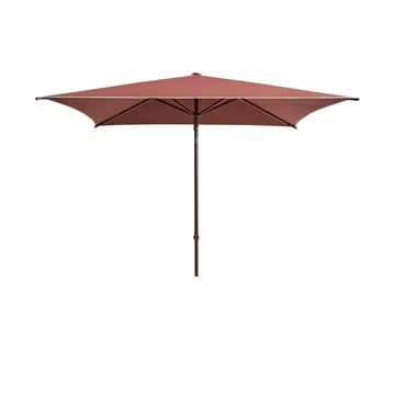 Terrazza Square parasol - Off white-burgundy - HAY