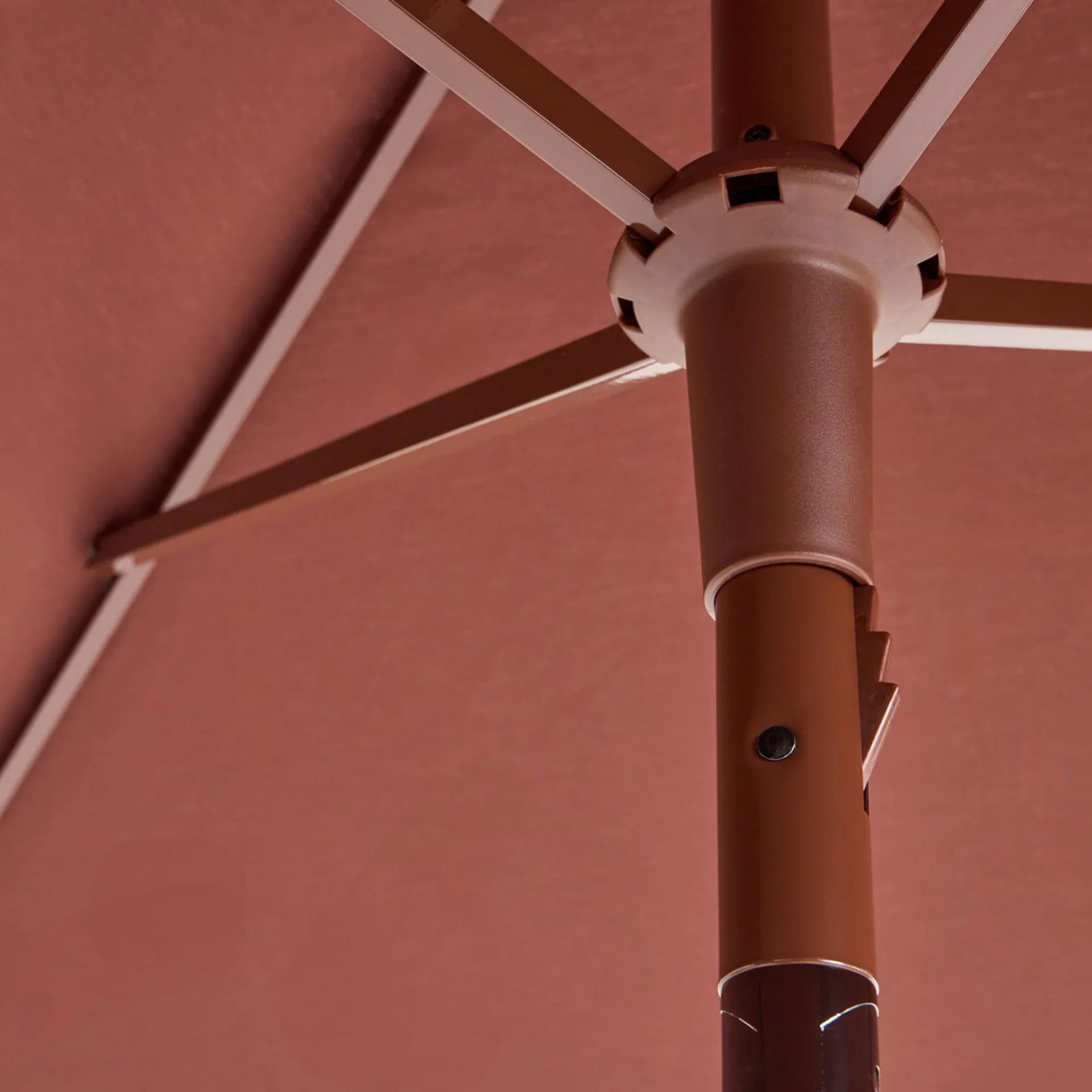 Terrazza Square parasol, Off white-burgundy HAY