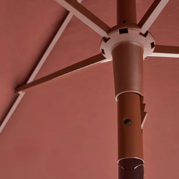 Terrazza Square parasol - Off white-burgundy - HAY