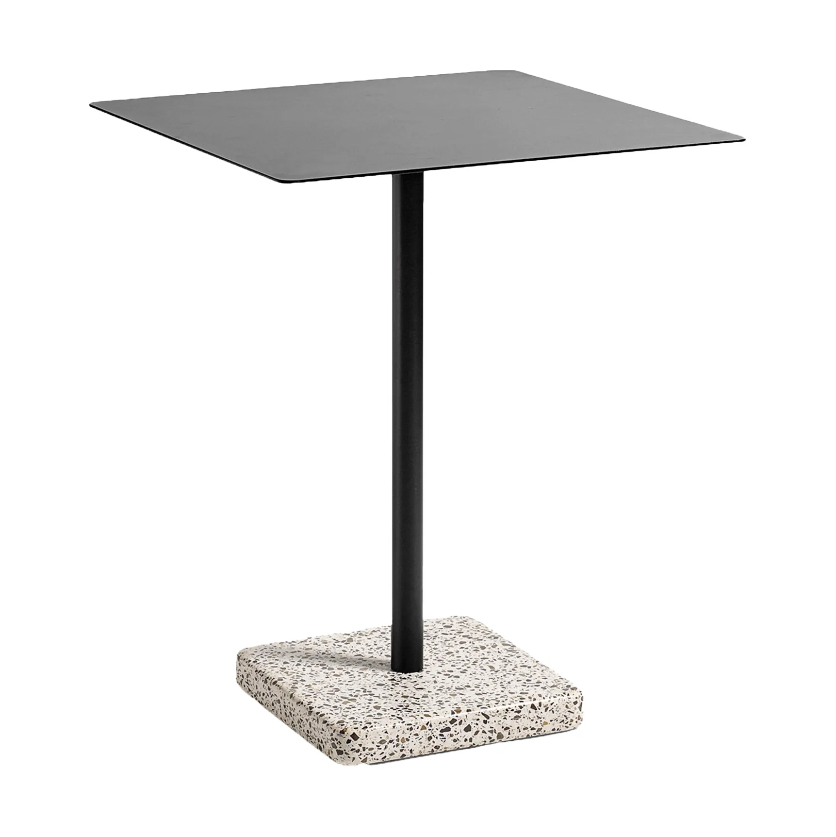 Terrazzo dining table 60x60 cm, Grey terrazzo-anthracite HAY