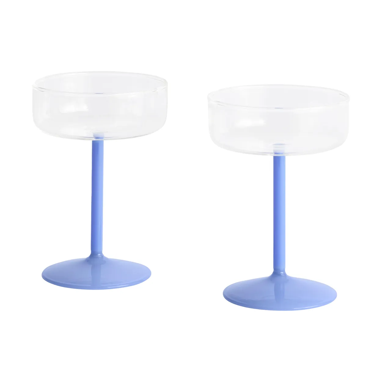 HAY Tint coupe glasses 20 cl 2-pack Clear-jade light blue
