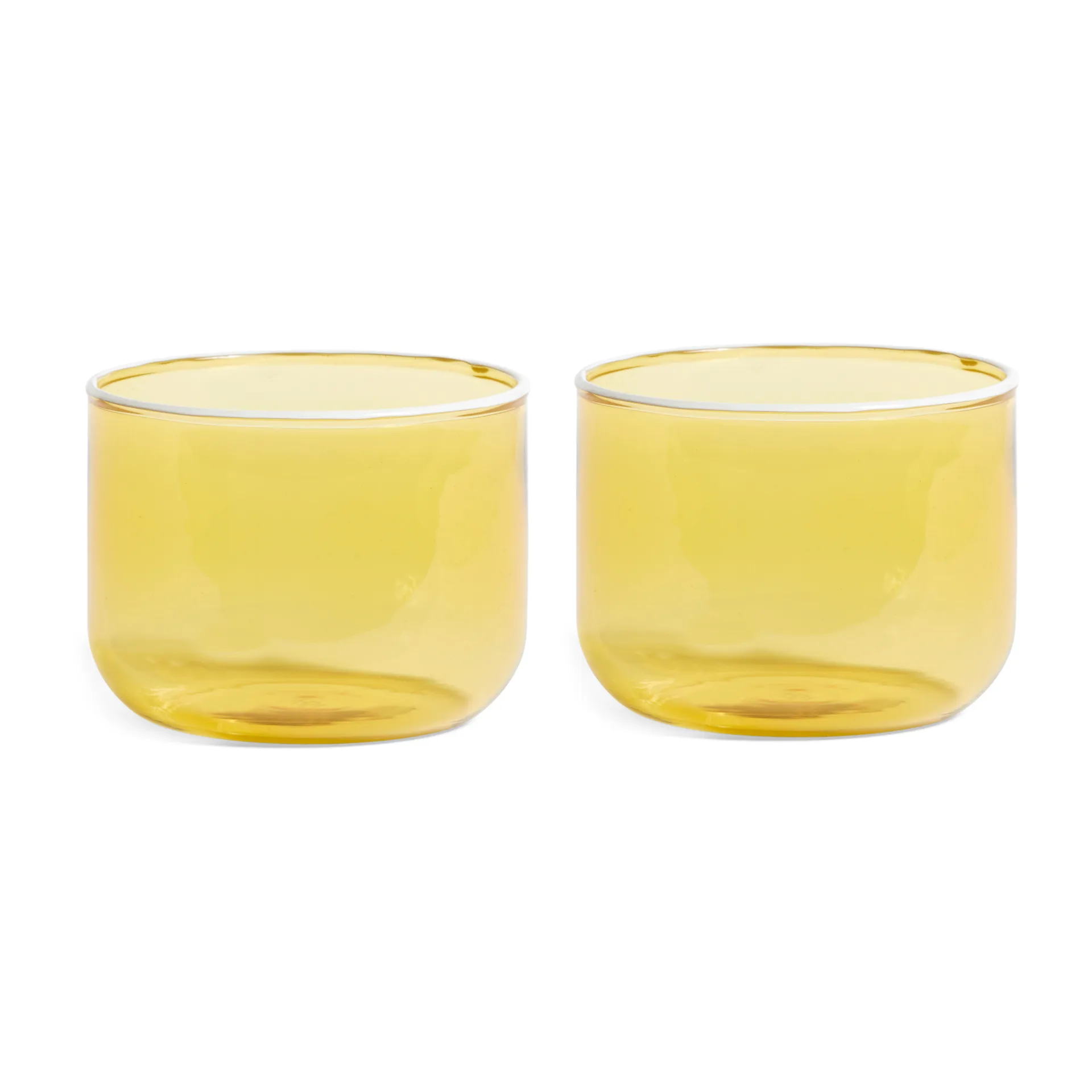 Tint glass 20 cl 2-pack, Light yellow-white border HAY