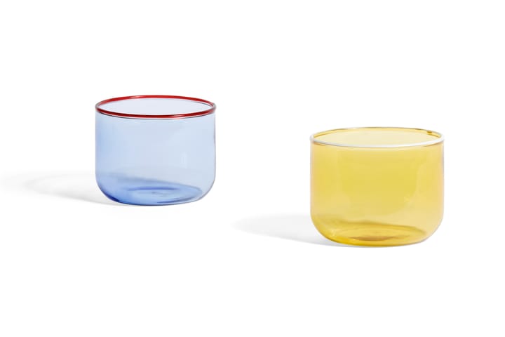 Tint glass 20 cl 2-pack, Light yellow-white border HAY