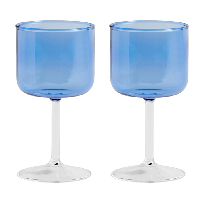 Tint wine glass 25 cl 2-pack - Blue-clear - HAY