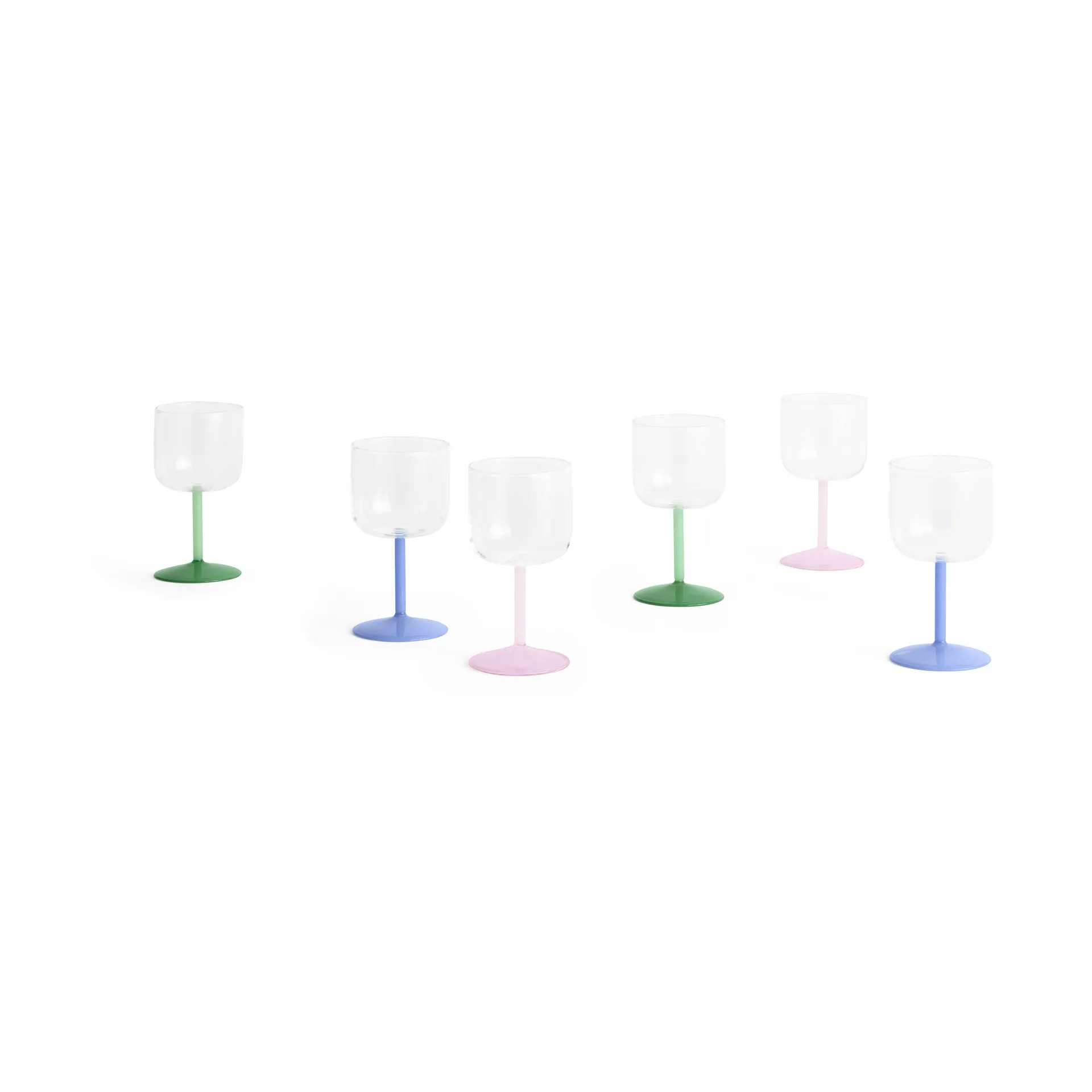 Tint wine glass 25 cl 2-pack, Clear-jade light blue HAY