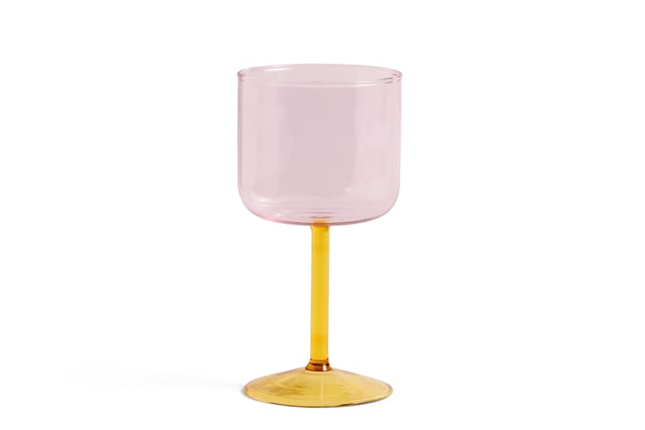 Tint wine glass 25 cl 2-pack - Pink-yellow - HAY