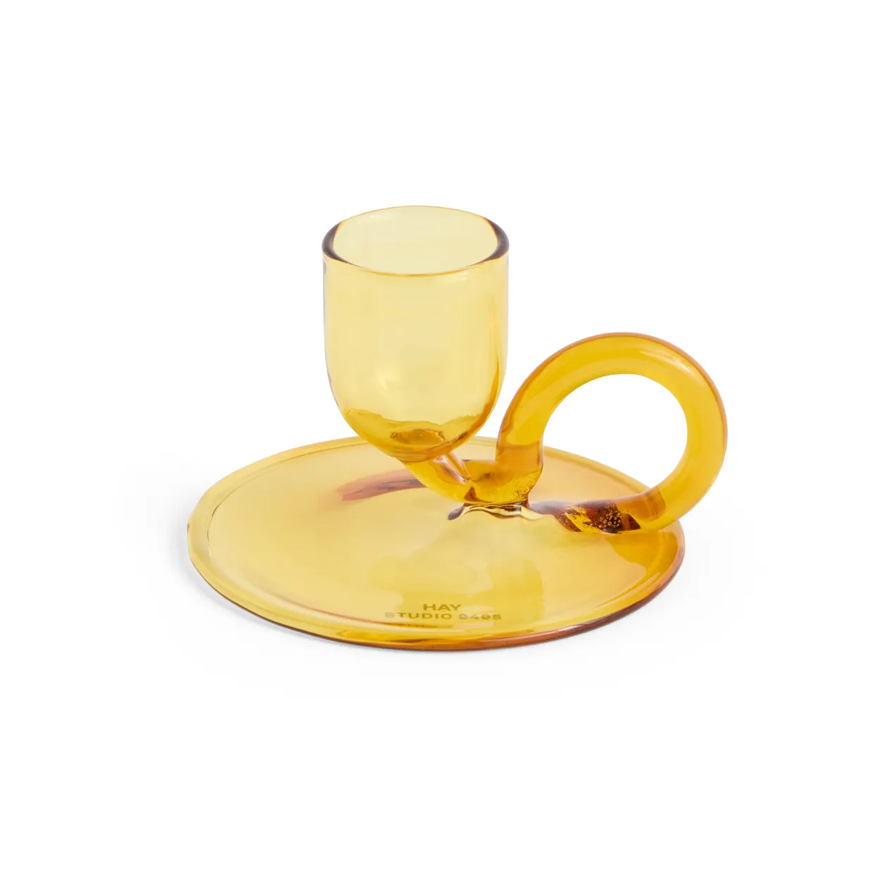 HAY Tiny candle sticks curved Yellow | Scandinavian Design | Tea light holders, lanterns & candle dishes | Yellow