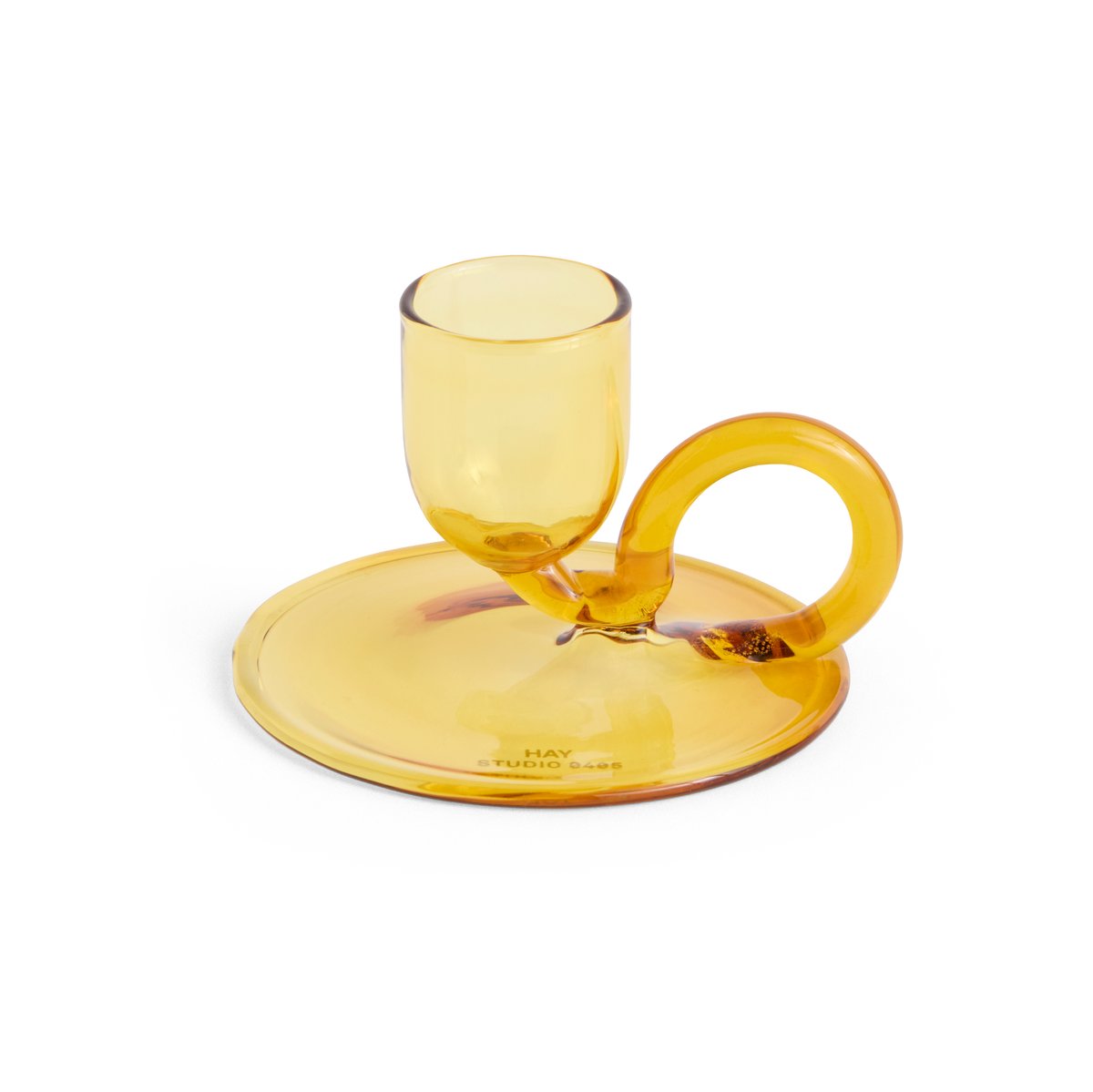 HAY Tiny candle sticks curved Yellow | Scandinavian Design | Tea light holders, lanterns & candle dishes | Yellow