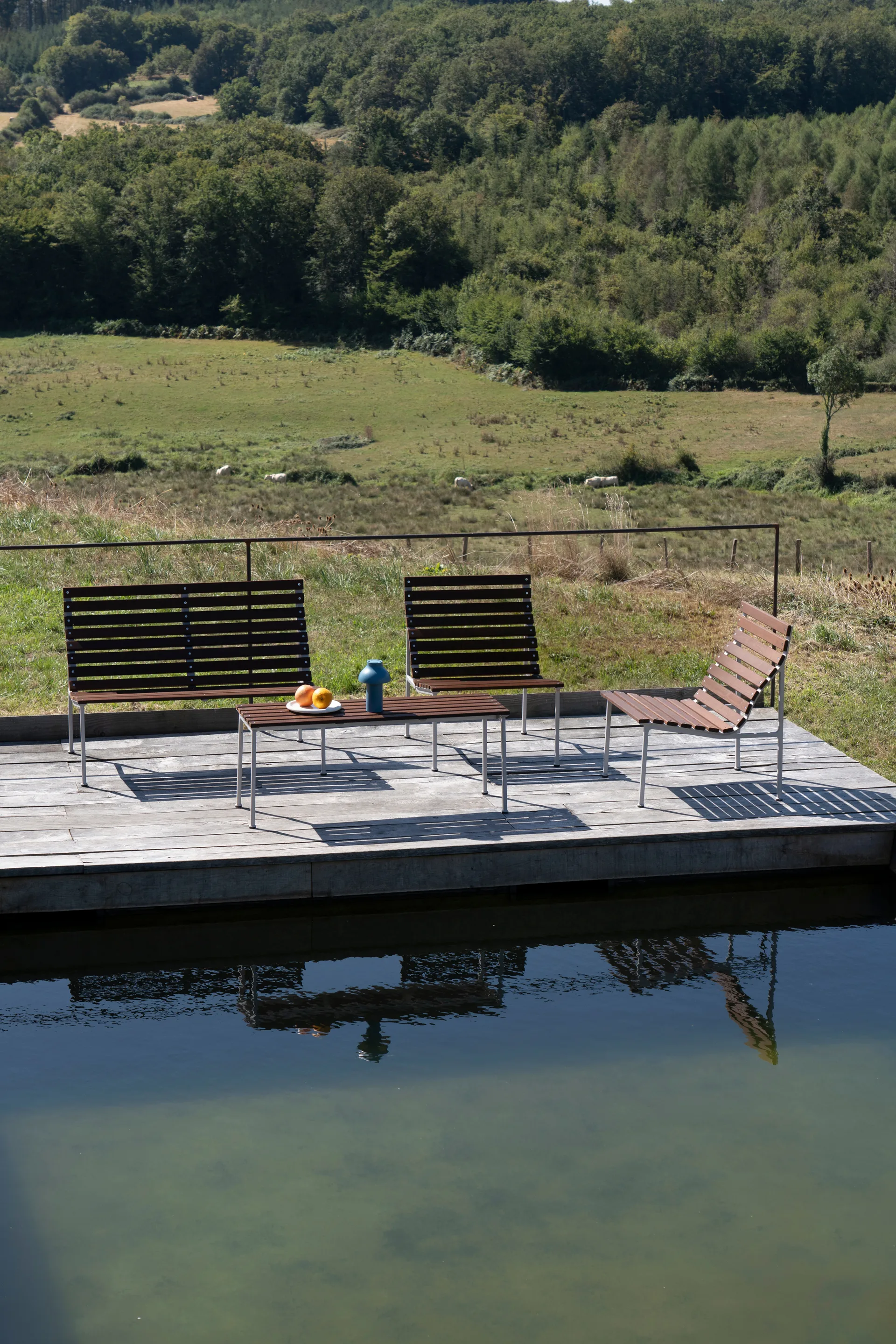 Traverse Lounge bench, Oiled ash HAY