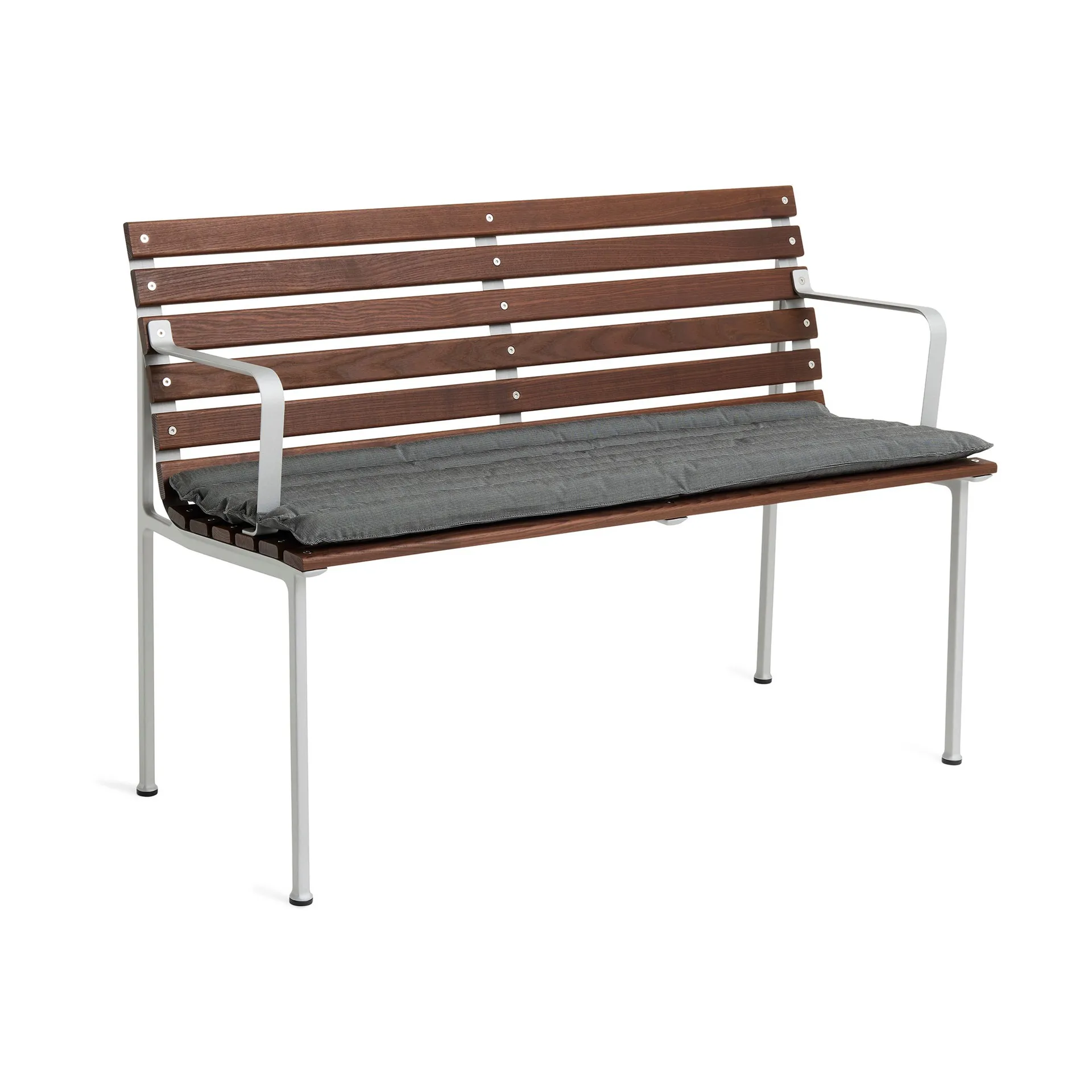 Traverse Quilted Bench 114/Dining Bench seat cushion, Black pepper HAY