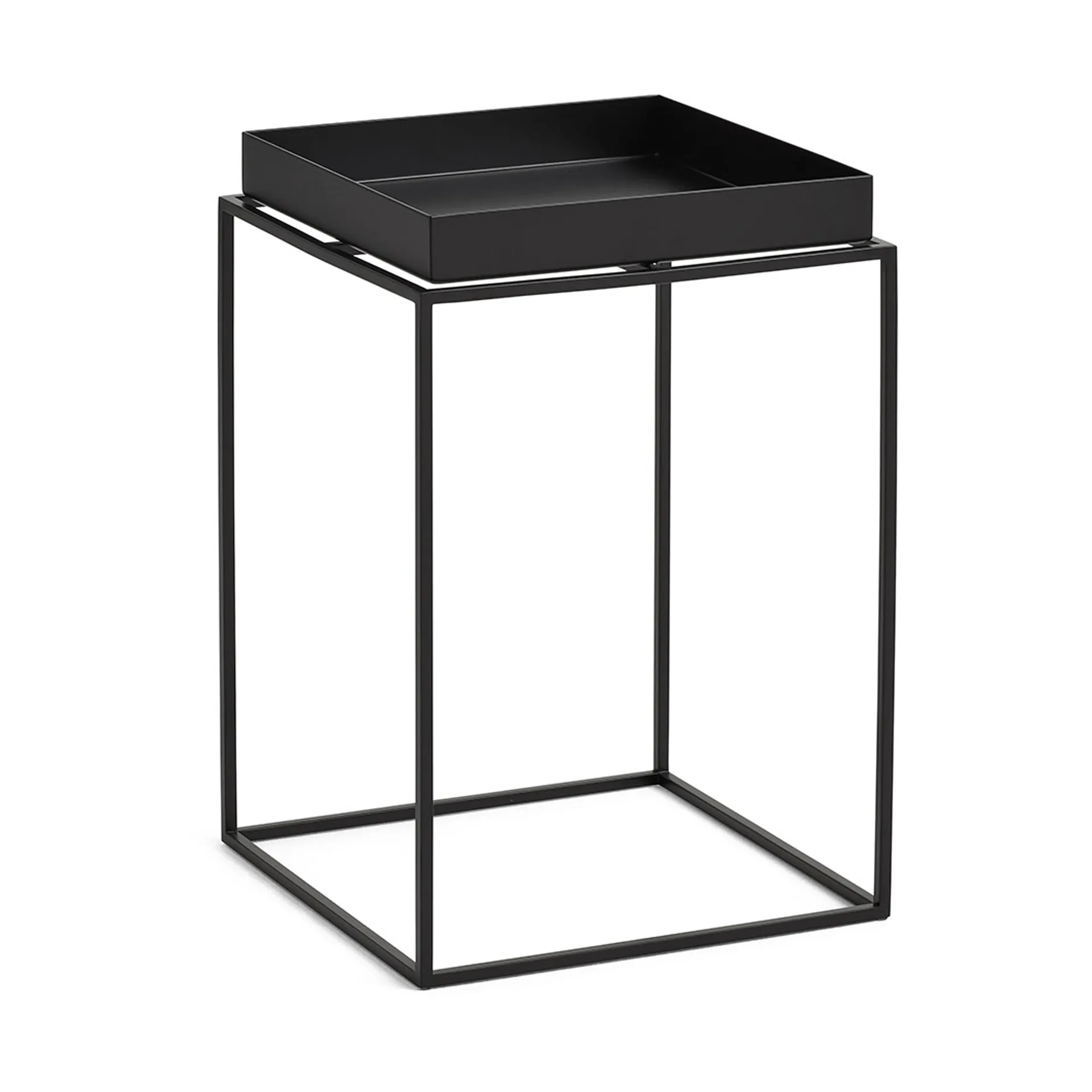 Tray Table medium side table, Black, 30x30x44 cm HAY