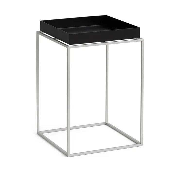 Tray Table medium side table - Black-silicone grey, 30x30x44 cm - HAY