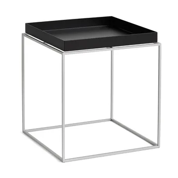 Tray Table medium side table - Black silicone grey, 40x40x44 cm - HAY