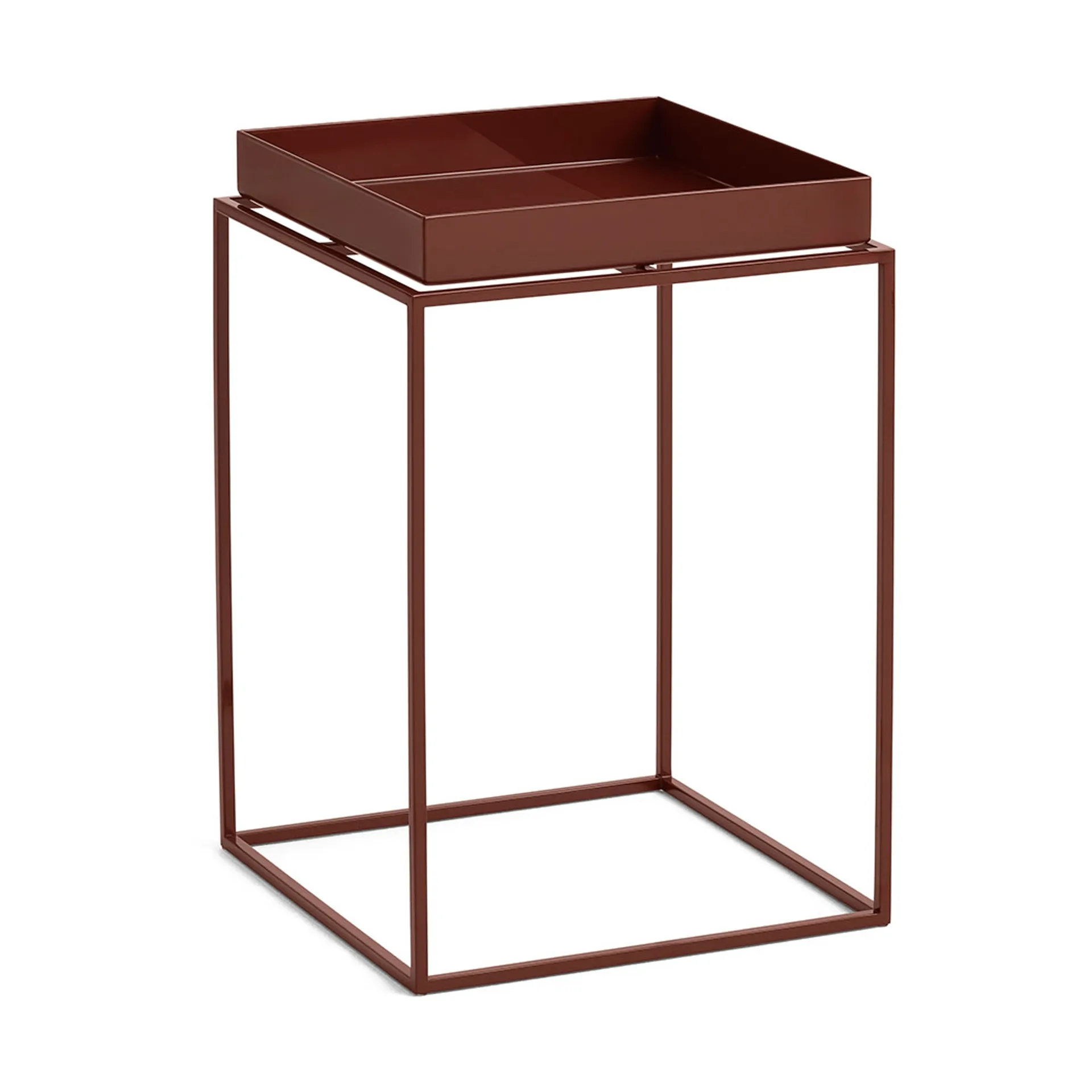 Tray Table medium side table, Chocolate, 30x30x44 cm HAY