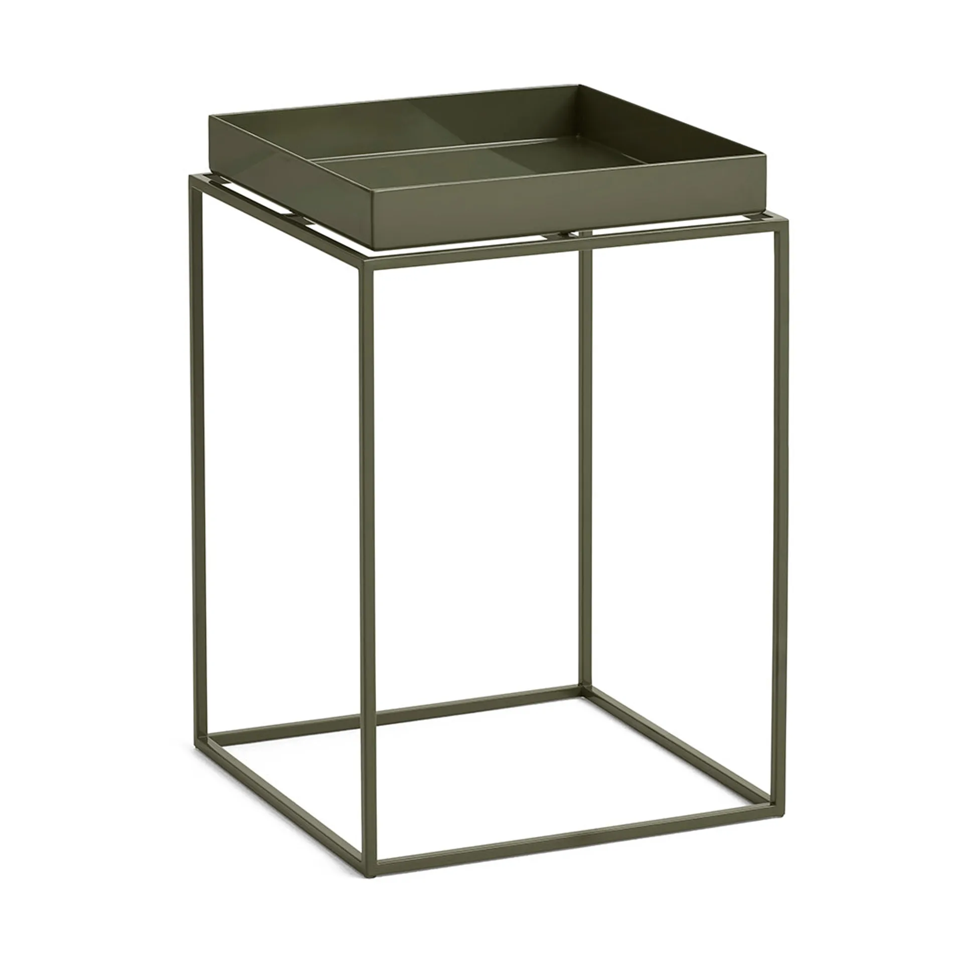 Tray Table medium side table, Olive green, 30x30x44 cm HAY