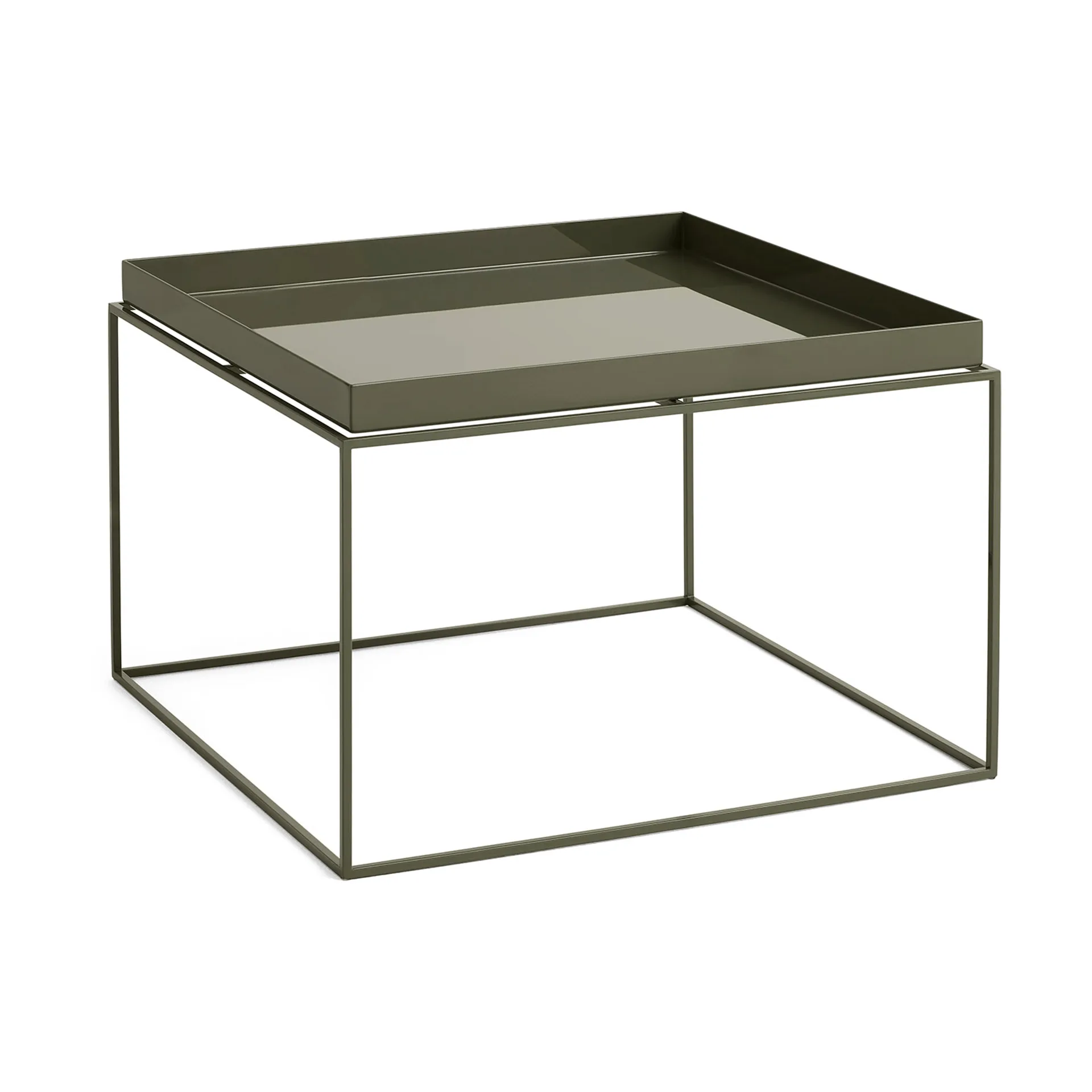 Tray Table medium side table, Olive green, 60x60x39 cm HAY