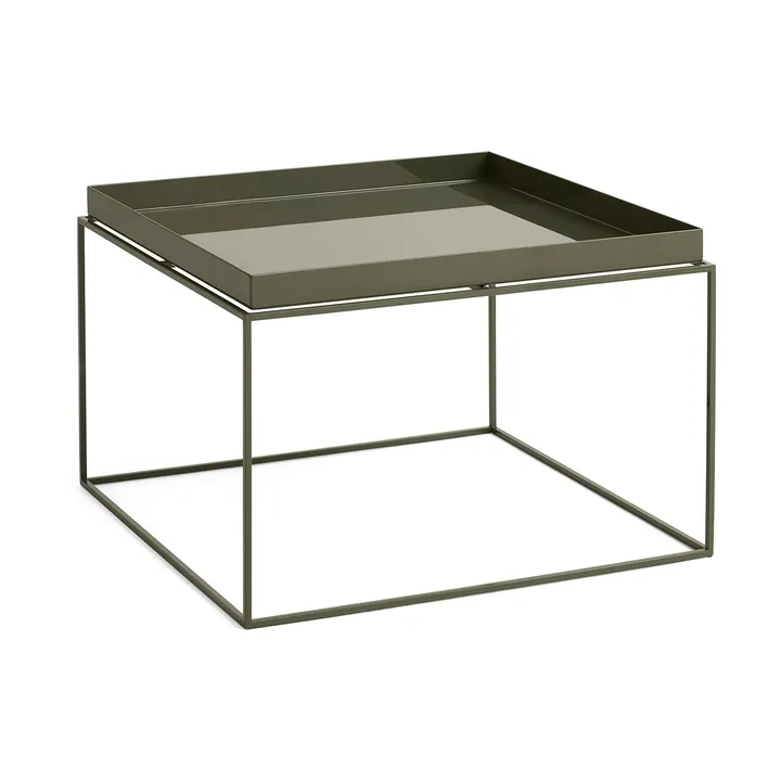 Tray Table medium side table - Olive green, 60x60x39 cm - HAY