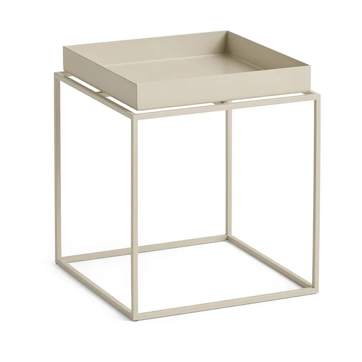 Tray Table medium side table - Warm beige, 30x30x34 cm - HAY