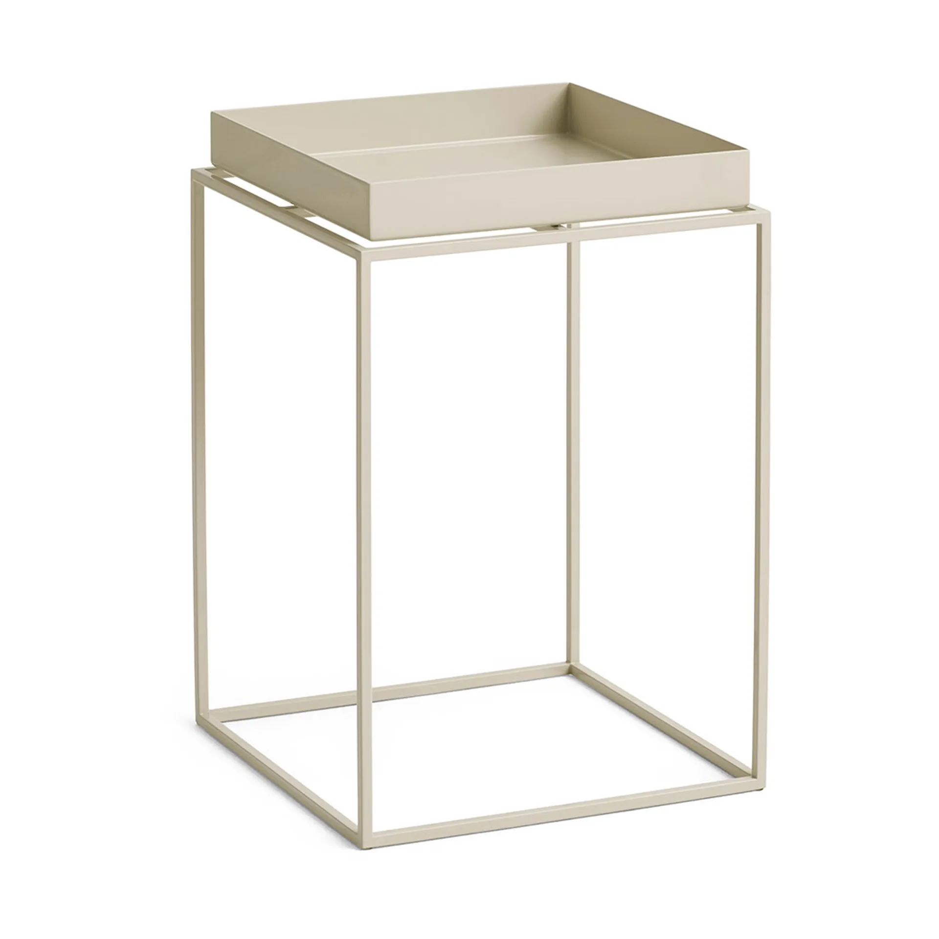 Tray Table medium side table, Warm beige, 30x30x44 cm HAY