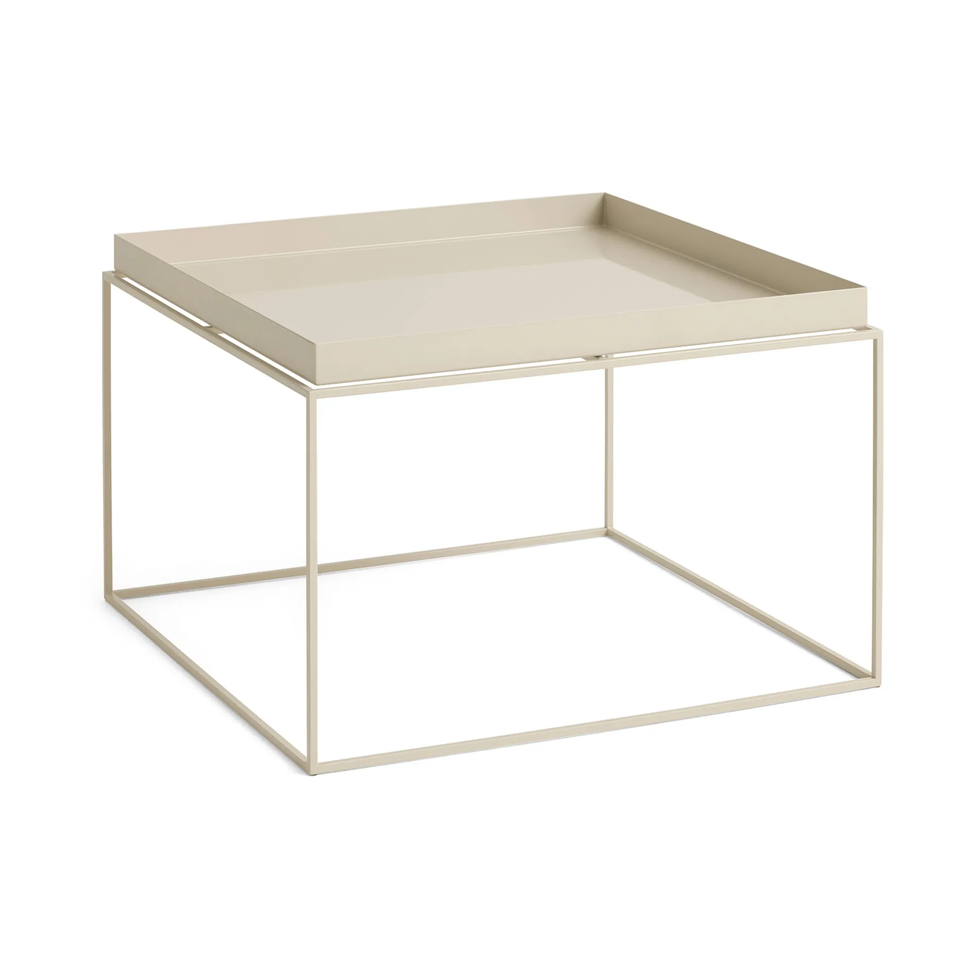 Tray Table medium side table, Warm beige, 60x60x39 cm HAY