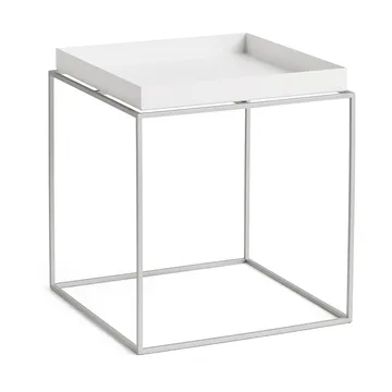 Tray Table medium side table - White-silicone grey, 40x40x44 cm - HAY
