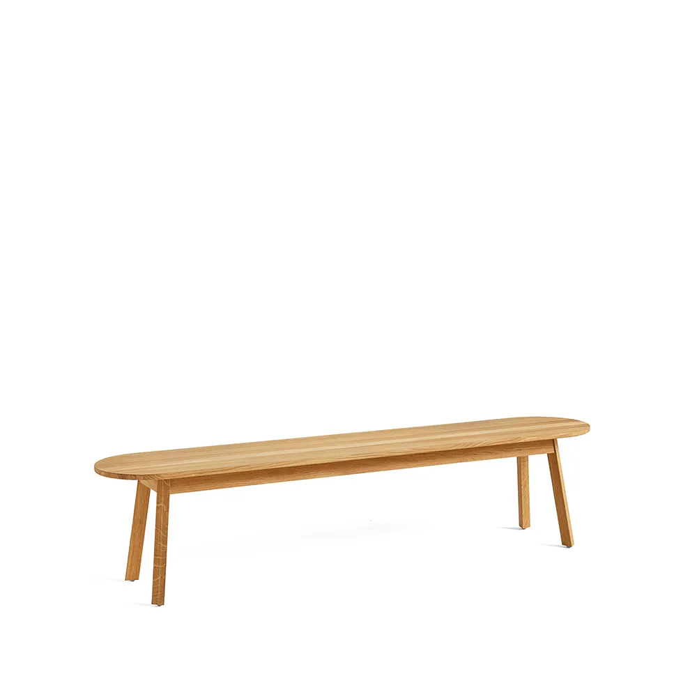 Triangle Leg bench, Oiled oak 200 cm HAY