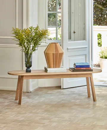 Triangle Leg bench - water-based lacquered oak, 150 cm - HAY